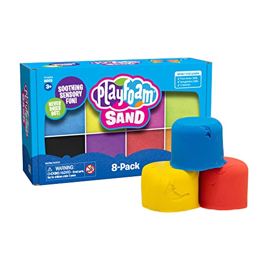 Learning Resources Playfoam Sand 8-er Spielsand Jumboset, 8-farbig sortiert zum Kneten, Formen, für Vorschüler, Kleinkinder Klassenzimmer, Geschenke für Kinder Jungen Mädchen Altersstufen 3 4 5+ von Educational Insights