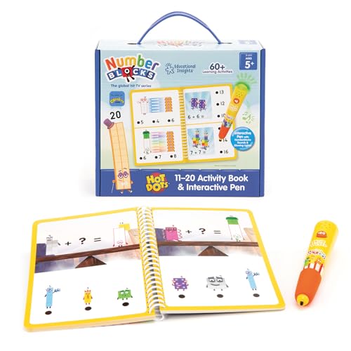 Learning Resources EI-2551 Hot Dots 11-20 Aktivitätsbuch mit interaktivem Stift, über 60 Aktivitäten, Numberblocks-Geschenke, ab 5 Jahren, Einheitsgröße von Educational Insights