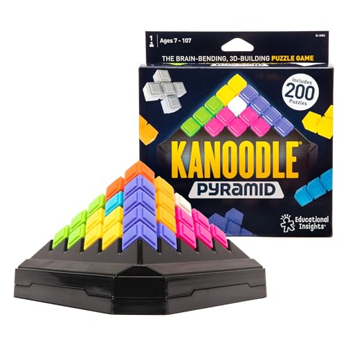 Learning Resources EI-3083 Kanoodle Pyramid Brain & Logic Challenge Game, Logik-Puzzlespiele für Kinder, 200 2D & 3D Puzzles, ab 7 Jahren von Educational Insights