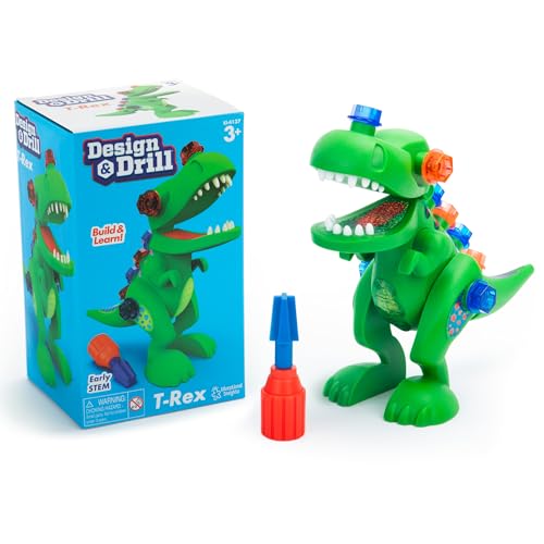 Learning Resources Design & Drill T. Rex Dinosaurier, Spielzeug zum Auseinanderbauen, 12 Teile und 1 Schraubenzieher – MINT-Spielzeug, Dinosaurier-Spielzeug, Kindergeschenke, Altersstufen 3+ von Educational Insights