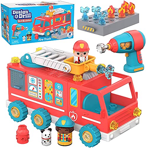 Learning Resources Design & Drill Schrauberkumpel-Feuerwehrauto, Konstruktionsspielzeug für die Feinmotorik Learning Resources Design & Drill Schrauberkumpel-Feuerwehrauto, Konstruktionsspielzeug für die Feinmotorik von Educational Insights