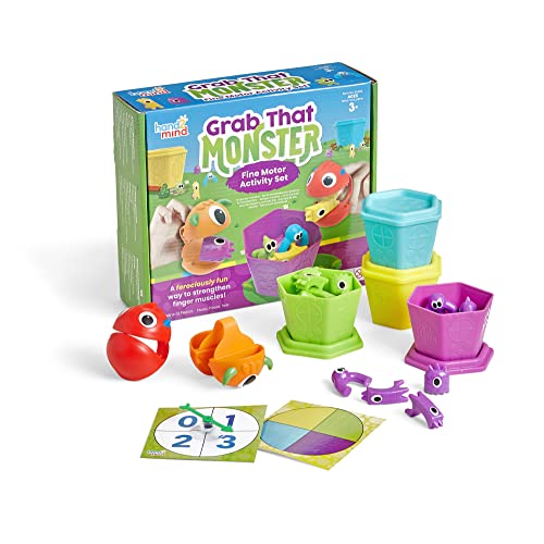 Learning Resources Feinmotorik-Aktivitätsset „Schnapp dir das Monster“, Feinmotorik-Lernspielzeug für Kleinkinder, Spielzeug für die Beschäftigungstherapie, Lernaktivitäten für Vorschulkinder von Learning Resources