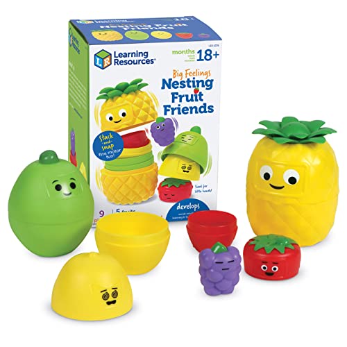 Learning Resources Früchtefreunde-Matroschka „Große Gefühle“, 9-teilig, Sozio-emotionales Spielzeug für Kleinkinder, Sensorikspielzeug, Sprechtherapie-Materialien, Spielzeug-Ananas, ab 18 Monaten Learning Resources Früchtefreunde-Matroschka „Große Gefühle“, 9-teilig, Sozio-emotionales Spielzeug für Kleinkinder, Sensorikspielzeug, Sprechtherapie-Materialien, Spielzeug-Ananas, ab 18 Monaten von Learning Resources