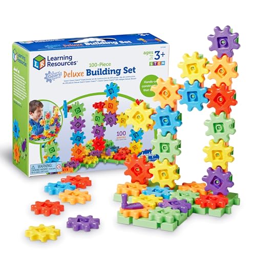 Learning Resources Gears Schaltung Einsteiger-Bausatz, Fördert die Kreativität der Hände, Fördert die Feinmotorik, Hand-Augen-Koordination, Einführung in Stem, Original, 12 x 10.4 x 4.1 inches von Learning Resources