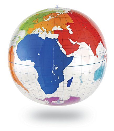 Learning Resources Aufblasbarer Globus zum Beschriften, Ab 5 Jahren, Abwischbare Weltkarte, Fördert Geografie-Wissen im Unterricht und Zuhause, 67 cm von Learning Resources