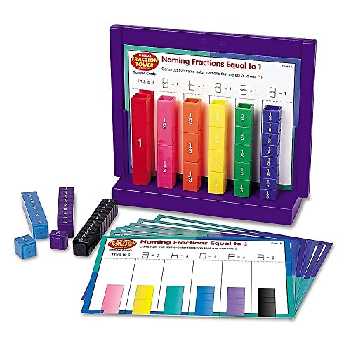 Learning Resources Rainbow Fraction Deluxe – Steckwürfeltürme-Spielset in Regenbogenfarben von Learning Resources