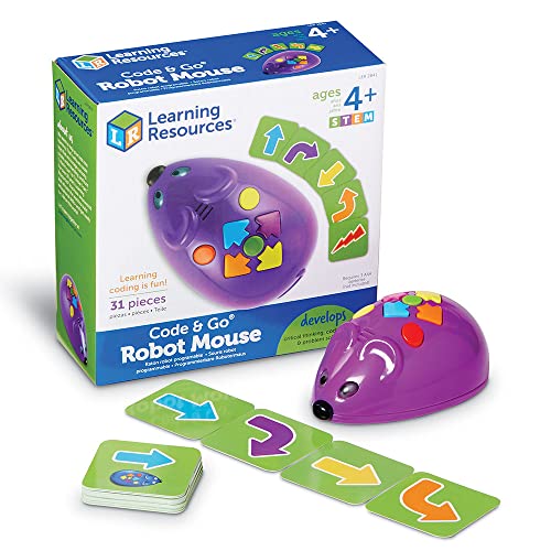 Learning Resources Robotermaus zum Programmieren & Loslegen, kinder programmieren spielzeug, programmieren lernen kinder, roboter kinder, roboter spielzeug, experimente für kinder ab 4 von Learning Resources