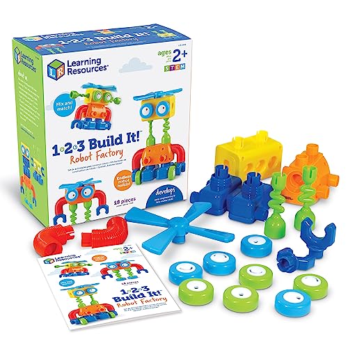 Learning Resources 1-2-3 Mach was draus Roboterfabrik, Feinmotorik-Spielzeug, Roboter-Bausatz, Ab 2 Jahren Learning Resources 1-2-3 Mach was draus Roboterfabrik, Feinmotorik-Spielzeug, Roboter-Bausatz, Ab 2 Jahren von Learning Resources