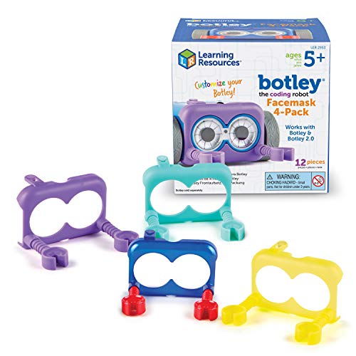 Learning Resources Frontaufsatz für Botley, den programmierbaren Roboter, 4er-Packung Ergänzungsset, Botley Nicht enthalten, ab 5 Jahren von Learning Resources