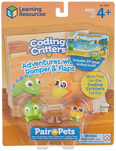 Learning Resources Coding Critters – Programmierbare Haustiere in Zweiergruppen – Abenteuer mit Romper und Flaps von Learning Resources