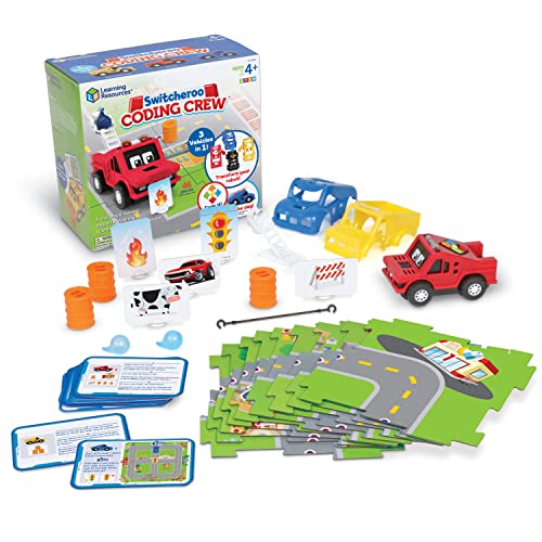 Learning Resources LER3108 Switcheroo Coding Crew, Mint Kinder, Spielzeug zum Programmieren, Interaktiver Roboter, 46-teilig, ab 4 Jahren von Learning Resources