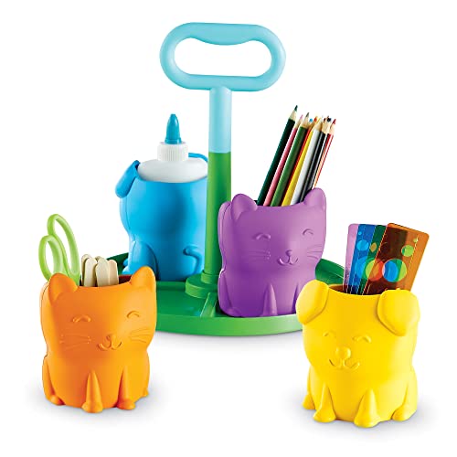 Learning Resources Create-a-Space Stiftehalter „Lieblingstiere“, Aufbewahrung für Mal- und Bastelmaterial, Stiftehalter für Ordnung im Kinderzimmer, Ordnung im Klassenzimmer von Learning Resources