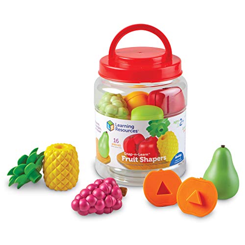 Learning Resources Snap-n-Learn Geometrie-Obst, Feinmotorik-Spielzeug für Kleinkinder, ab 2 Jahren von Learning Resources