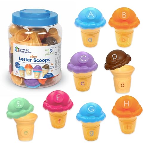 Learning Resources Mini-Eiskugeln mit Buchstaben, Alphabet-Spielzeug für 3-Jährige, Buchstaben Lernen, ABC-Buchstabierspiele, Farbsortierung, Buchstaben Lernen Learning Resources Mini-Eiskugeln mit Buchstaben, Alphabet-Spielzeug für 3-Jährige, Buchstaben Lernen, ABC-Buchstabierspiele, Farbsortierung, Buchstaben Lernen von Learning Resources