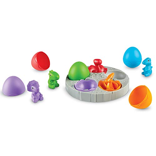Learning Resources Dino-Babys Sortierset, Dino-Spielzeug, Zählen & Sortieren, Ab 18 Monaten von Learning Resources