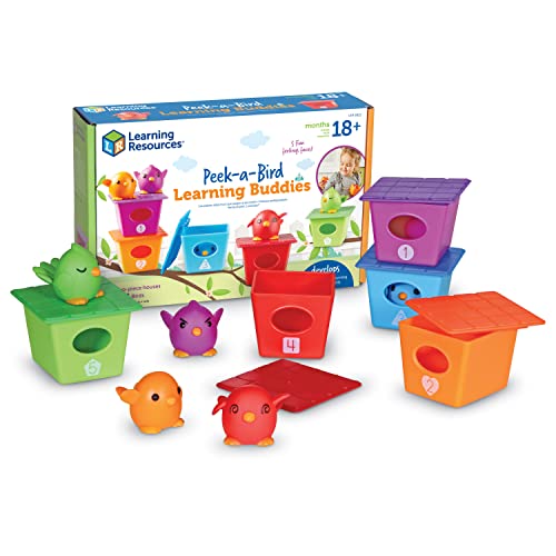 Learning Resources Peek-a-Bird Lernfreunde, Kleinkinder-Aktivitäten, Lernspielzeugset, Farbenlernspielzeug, 15 Teile, ab 18 Monaten von Learning Resources