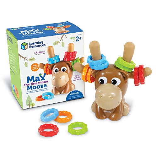 Learning Resources Max, der Elch zur Förderung der Feinmotorik, Feinmotorik-Spielzeug für Kleinkinder, Ab 18 Monaten von Learning Resources
