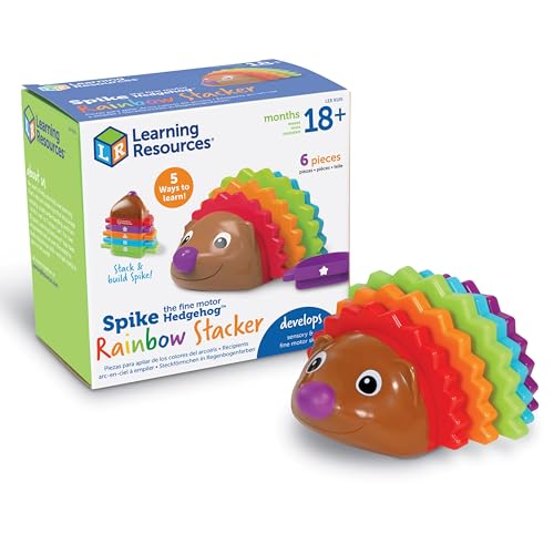 Learning Resources Spike den feinmotorischen Igel, Regenbogen-Stapelformen - Ab 18 Monaten von Learning Resources