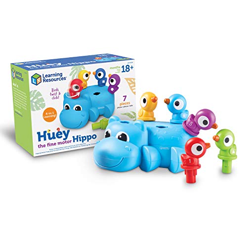 Learning Resources Huey, das Nilpferd zur Förderung der Feinmotorik, Feinmotorik-Spielzeug für Kleinkinder, ab 18 Monaten von Learning Resources