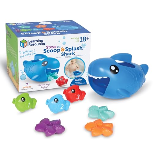 Learning Resources Steve der Schaufel- und Spritzhai, 7-teilig, ab 18 Monaten, Lernspielzeug für Kleinkinder, Baby-Spielzeug, Badewanne für Kleinkinder, Planschbecken-Spielzeug, Wasserspielzeug Learning Resources Steve der Schaufel- und Spritzhai, 7-teilig, ab 18 Monaten, Lernspielzeug für Kleinkinder, Baby-Spielzeug, Badewanne für Kleinkinder, Planschbecken-Spielzeug, Wasserspielzeug von Learning Resources