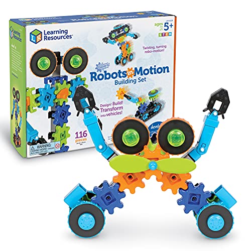 Learning Resources Gears! Gears! Gears! Roboter in Aktion, MINT, Zahnradspiel, Roboter-Zahnräder, Ab 5 Jahren von Learning Resources