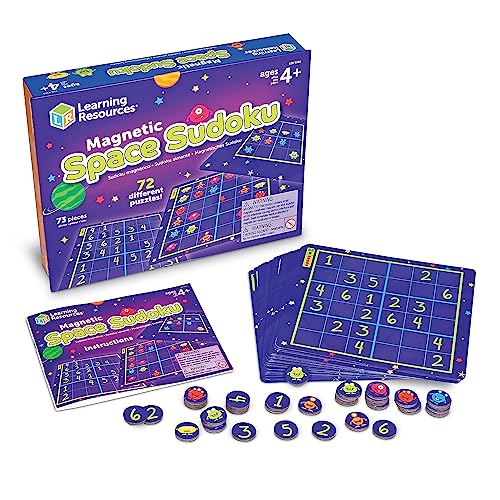 Learning Resources Magnetisches Weltraum-Sudoku, Rätselspiel, 72 Teile, ab 4 Jahren von Learning Resources