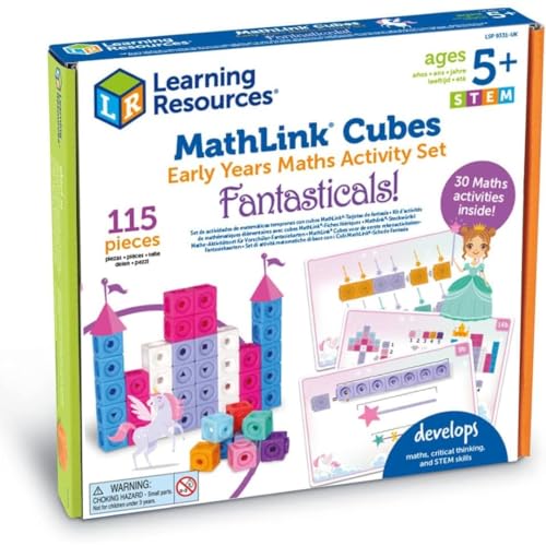 Learning Resources MathLink-Steckwürfel für die Vorschule, Mathe-Aktivitätsset: Fantastische Gebilde, ab 5 Jahren von Learning Resources