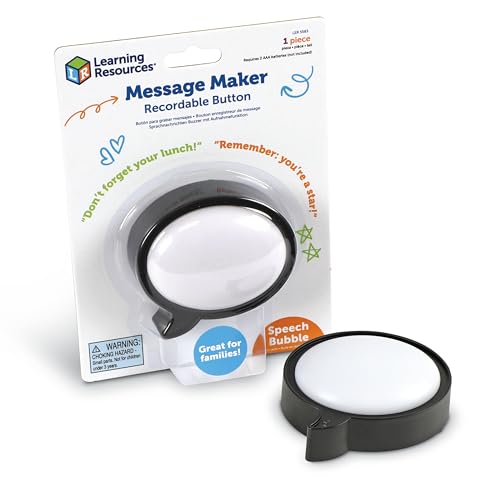 Learning Resources Message Maker Recordable Button, Social Emotional Learning Toys, Social Emotional Learning Games,1 Stück von Learning Resources