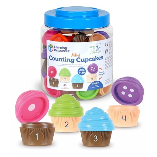 Learning Resources Mini-Zählcupcakes, Lernspielzeug ab 3 Jahren, Montessori Zählspiel für Kinder von Learning Resources