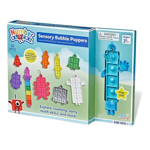 Learning Resources Numberblocks Blasen-Popper, 10 Popper mit Schlüsselanhänger, Sensorisches und Anti-Stress-Spielzeug, Zahlen und Zählen Lernen, Geschenk für Jungen und Mädchen ab 3 4 5+ Jahren von Learning Resources