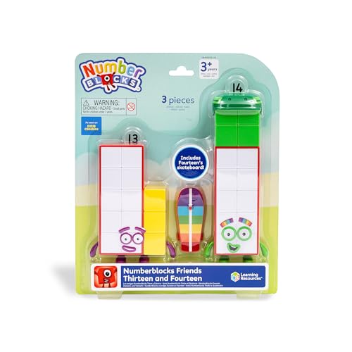 Learning Resources Numberblocks Dreizehn und Vierzehn, Figur und Lernspielzeug zum Erlernen von Zahlen und Zählen, Charaktere aus der TV-Serie, Geschenk für Kinder ab 3, 4, 5+ Jahren Learning Resources Numberblocks Dreizehn und Vierzehn, Figur und Lernspielzeug zum Erlernen von Zahlen und Zählen, Charaktere aus der TV-Serie, Geschenk für Kinder ab 3, 4, 5+ Jahren von Learning Resources