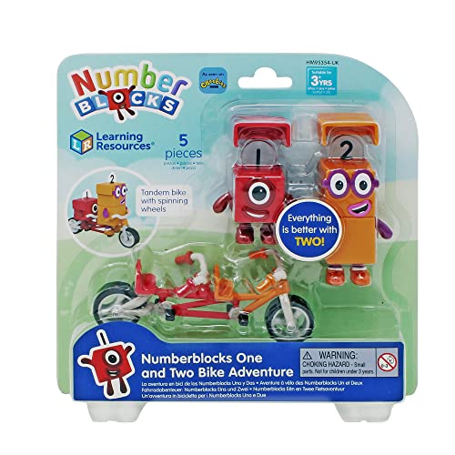 Learning Resources Numberblocks Eins und Zwei, Fahrradabenteuer Offizielles Sammelspielzeug, enthält Numberblocks Eins & Zwei, Tandemfahrrad, Helme, mit beweglichen Armen für realistisches Spiel Learning Resources Numberblocks Eins und Zwei, Fahrradabenteuer Offizielles Sammelspielzeug, enthält Numberblocks Eins & Zwei, Tandemfahrrad, Helme, mit beweglichen Armen für realistisches Spiel von Learning Resources