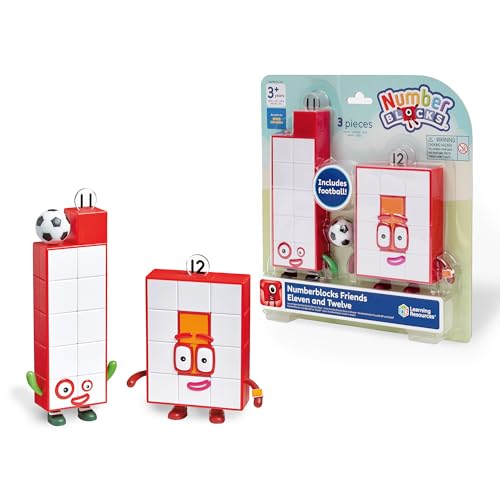 Learning Resources Numberblocks Elf und Zwölf Figurenset, Lernspielzeug, Mathe, Zählen, Fantasievolles Spiel, CBeebies, Bildungs-Spielzeug, ab 3 4 5 Jahren von Learning Resources