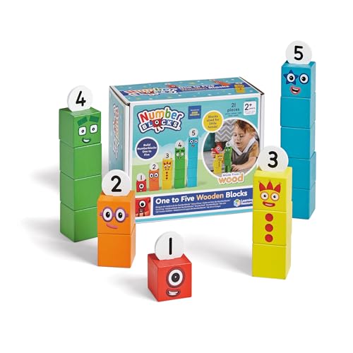 Learning Resources Numberblocks Holzblöcke, 15 Mehrfarbige Blöcke, Baue die Charaktere von Eins bis Fünf, Zahlen und Zählen Lernen, Aufbewahrungstasche, Lernspielzeug, 3 4 5+ Jahre Learning Resources Numberblocks Holzblöcke, 15 Mehrfarbige Blöcke, Baue die Charaktere von Eins bis Fünf, Zahlen und Zählen Lernen, Aufbewahrungstasche, Lernspielzeug, 3 4 5+ Jahre von Learning Resources