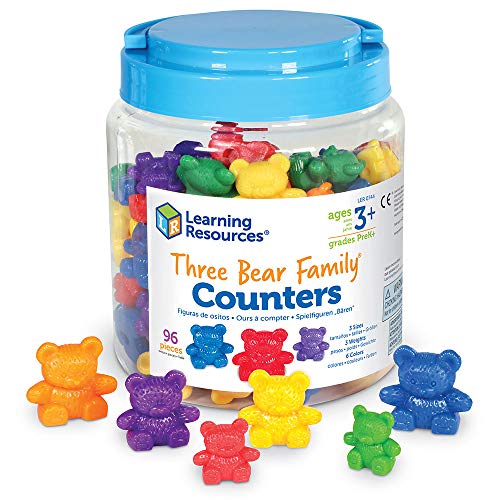 Learning Resources Original Dreiköpfige Bärenfamilie – Regenbogen-Set von Learning Resources