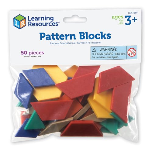 Learning Resources Pattern Blocks Smart Pack Individuelles Mathe-Lernen für das Klassenzimmer, ab 3 Jahren von Learning Resources