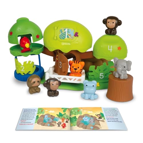 Learning Resources Peeksville Lern-Dschungel Spielset Tierreich Figuren Zoo Spielzeug Tiger Löwe Tiere Feinmotorik für Kinder Kleinkind Geschenke für Mädchen Jungen von Learning Resources