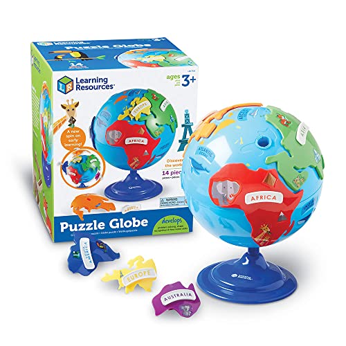 Learning Resources Puzzle-Globus, globus kinder, puzzle weltkarte, kinderglobus ab 6, puzzle weltkarte kinder, Geschenke für Kinder ab 6 7 8 9 Jahren, Jungen und Mädchen von Learning Resources