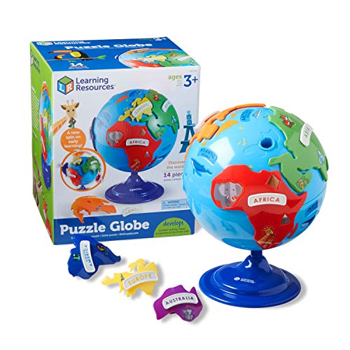 Learning Resources Puzzle-Globus, globus kinder, puzzle weltkarte, kinderglobus ab 6, puzzle weltkarte kinder, Geschenke für Kinder ab 6 7 8 9 Jahren, Jungen und Mädchen von Learning Resources