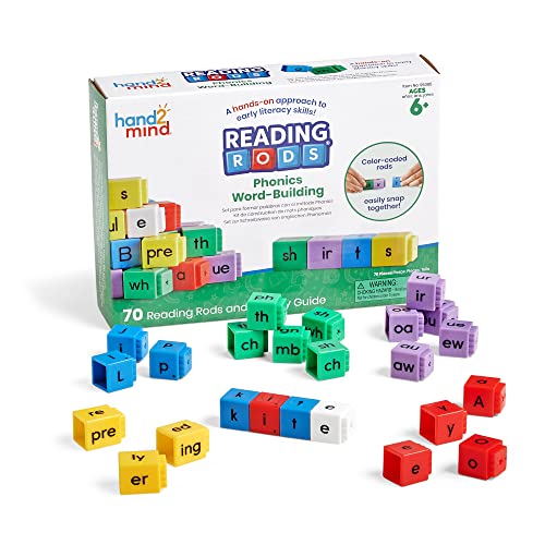 Learning Resources Reading Rods – Textstäbe zur Wortbildung mit englischen Phonemen, Lesen Lernen, Wortbildungsaktivitäten, Buchstabierspielzeug, Montessori-Buchstaben von Learning Resources