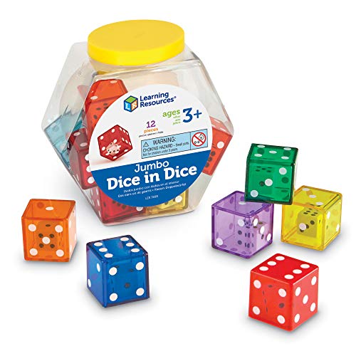 Learning Resources Riesen-Doppelwürfel-Set (12 Stück), 3 cm von Learning Resources