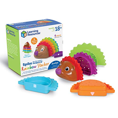 Learning Resources Spike den feinmotorischen Igel, Regenbogen-Stapelformen - Ab 18 Monaten von Learning Resources