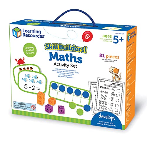 Learning Resources Skill Builders! Mathe-Aktivitätsset, Lernspielzeug für Mädchen und Jungen im Alter von 3 4 5 Jahren, Mathe lernen ab 5 Jahren, Zählen, Addition, Subtraktion, bis 100 zählen von Learning Resources