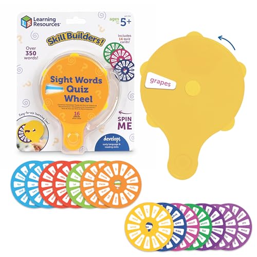 Learning Resources Skill Builders! Sichtwörter Quizrad, Lesespiele, Sichtwörter Lernkarten Kindergarten, Lernaktivitäten, ab 5 Jahren, 16 Stück Learning Resources Skill Builders! Sichtwörter Quizrad, Lesespiele, Sichtwörter Lernkarten Kindergarten, Lernaktivitäten, ab 5 Jahren, 16 Stück von Learning Resources