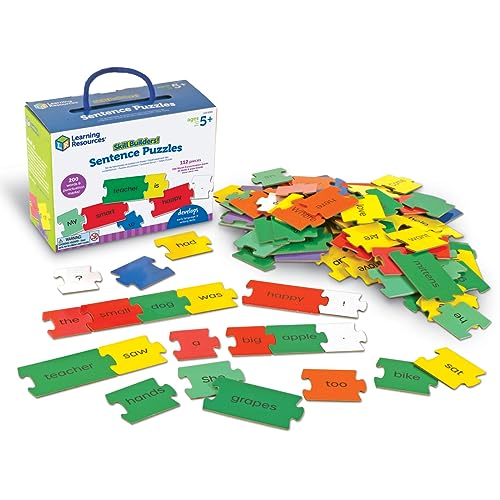 Learning Resources Skill Builders Spielend Lernen – Sätze-Puzzle, Wörter, Buchstaben, Sprachfertigkeiten, Satzbau bemeistern, Lernspielzeug für Vorschulkinder, Lern- und Pädagogik-Spielzeug, 5+ von Learning Resources
