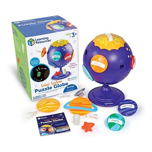 Learning Resources Steckkugel „Sonnensystem“, MINT-Spielzeug für Kinder, Weltraumdeko, Lernspielzeug, 21-teilig, ab 3 Jahren von Learning Resources