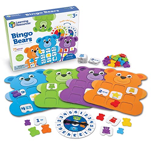 Learning Resources Bingo-Bären, Additions- und Subtraktionsspiel, Mathematikspiele für Kinder, Lernspiele, Vorschulmathematik, Montessori, 99 Teile, ab 5 Jahren von Learning Resources