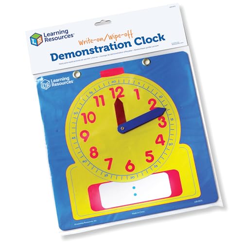 Learning Resources Die abwischbare Vorführuhr von „Wipe-Clean Demonstration Clock“ von Learning Resources