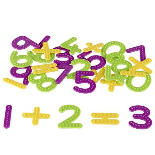 Learning Resources Zahlen und Rechenzeichen mit Oberflächenstruktur, Ab 4 Jahren, Sensorisches Lernspiel zum Erkennen und Nachfahren der Zahlen, 37 Teile von Learning Resources
