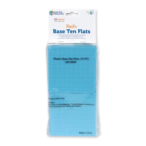 Learning Resources Zehnersystem-Platten aus genutetem Kunststoff (Set mit 10 Stück) von Learning Resources